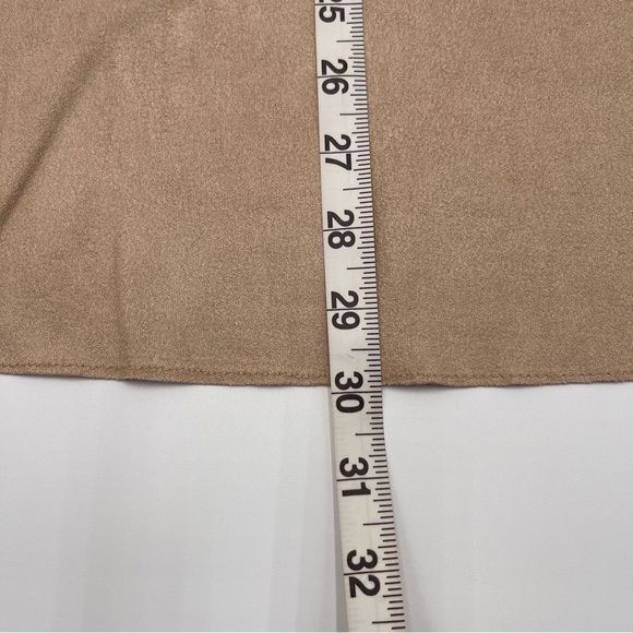 New Soft Surroundings Medium Draped Jacket Cardigan Rustic Botanical Faux Suede - Picture 12 of 15